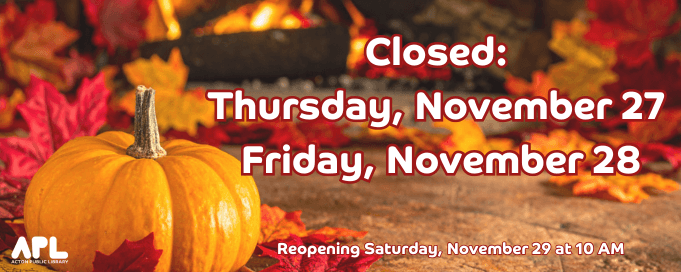 Closed for Thanksgiving